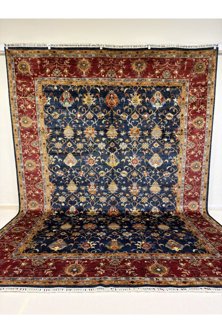 Afgan Rug Hand-Woven Sultani Design 100% Wool Natural Dye Elsanat Eseri - MALLTURK