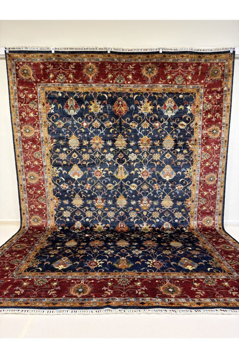 Afgan Rug Hand-Woven Sultani Design 100% Wool Natural Dye Elsanat Eseri - MALLTURK