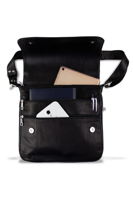 Fubileather Crossman Genuine Leather Unisex Crossbody Messenger Bag