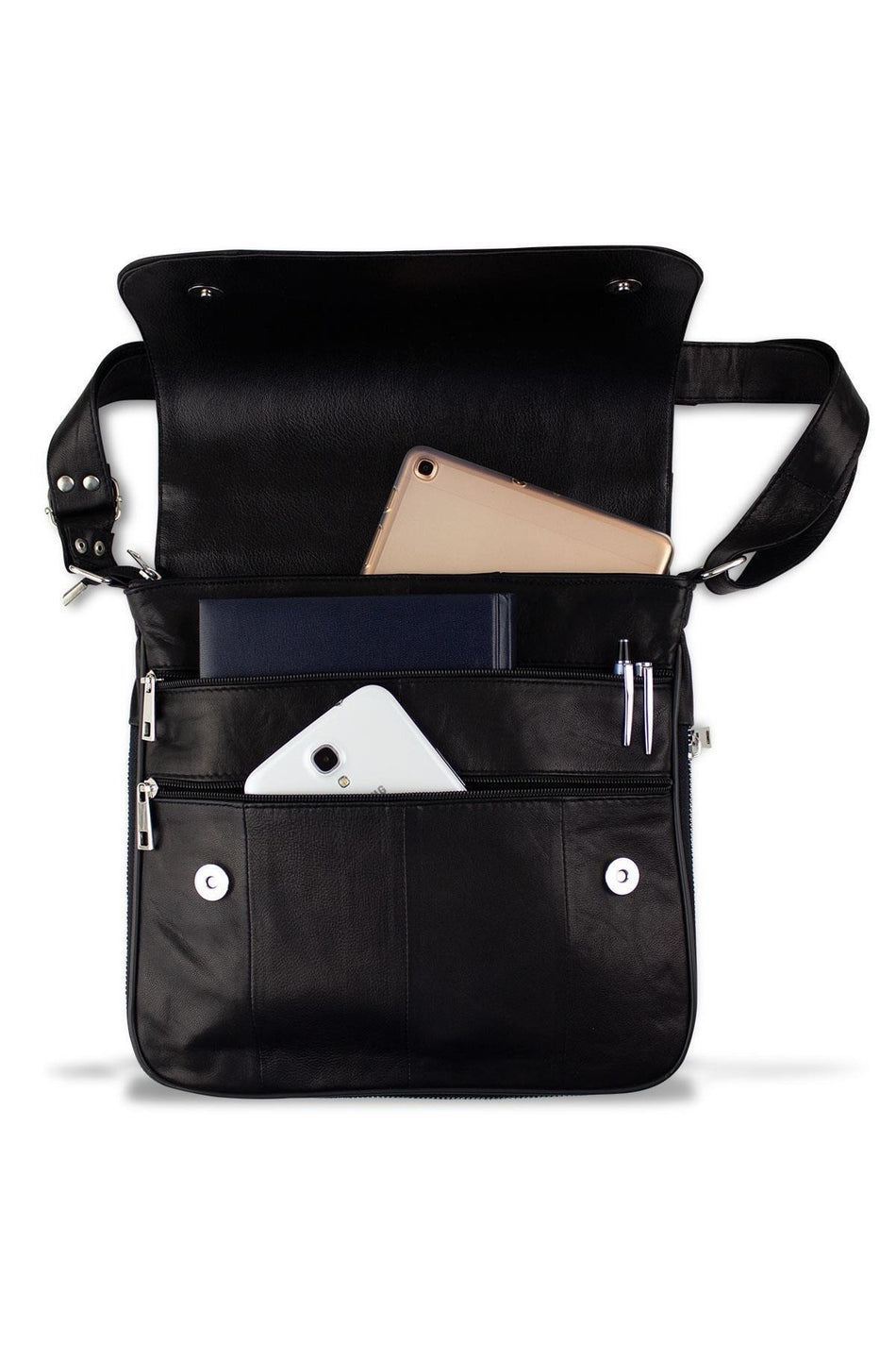 Fubileather Crossman Genuine Leather Unisex Crossbody Messenger Bag