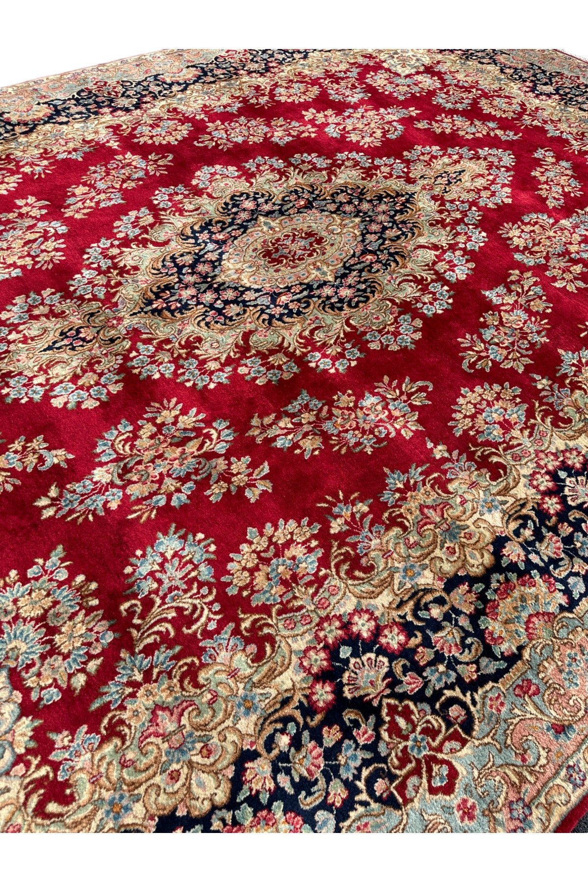 BURAK Rug Hand-Woven Large Iranian Rug 310X425 Red 13 M2 %100 Wool Living Room Rug - MALLTURK
