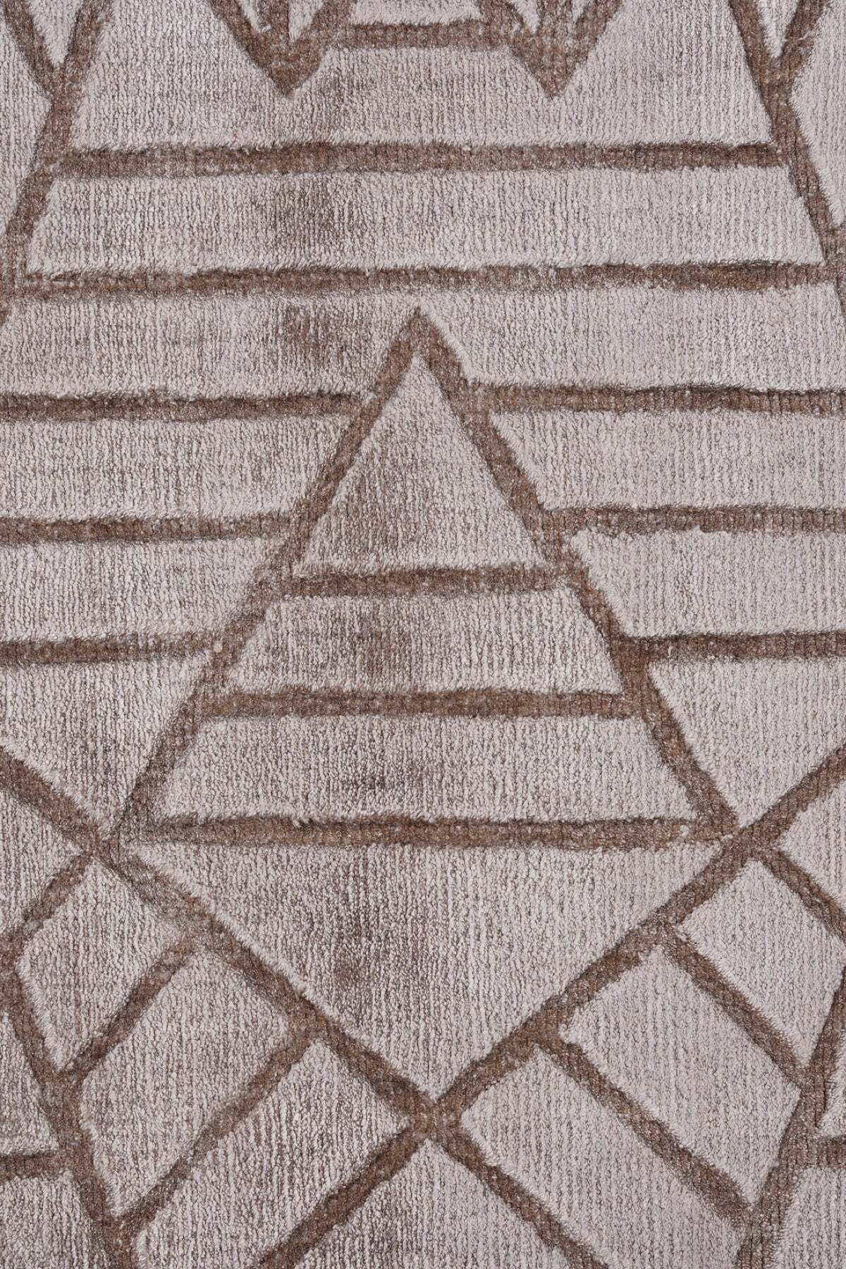 Naar Hali Mao KC 1861 Coffee Modern Handwoven Bamboo Living Room Rug - MALLTURK