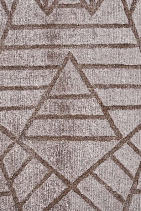 Naar Hali Mao KC 1861 Coffee Modern Handwoven Bamboo Living Room Rug - MALLTURK