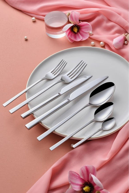 Karaca serenity elegance 84 Piece 12 Place Setting Flatware Set Boxed - MALLTURK
