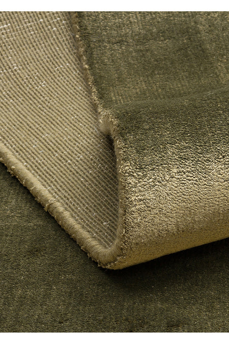 Vog Hali Alure Green Handwoven Pure Bamboo Rug Luxury Soft Minimalist Modern Living Room and Lounge Rug - MALLTURK
