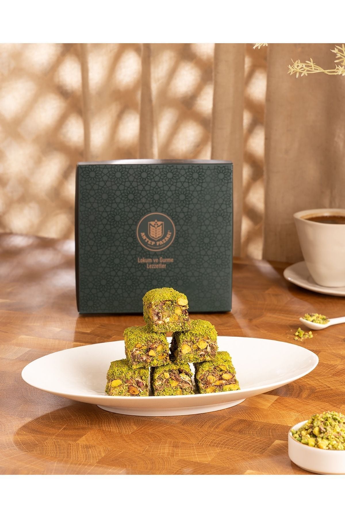 Antep Pazari Pistachio baklava Turkish Delight 300g - MALLTURK