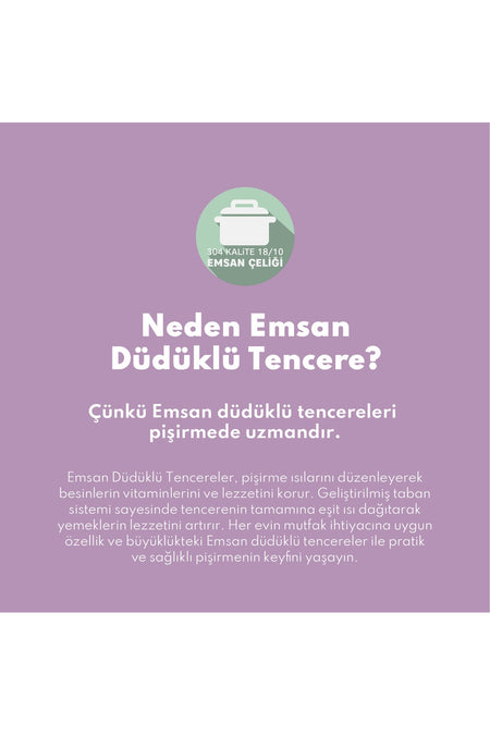 Emsan Burcu Stainless Steel Pressure Cooker 8 Lt - MALLTURK
