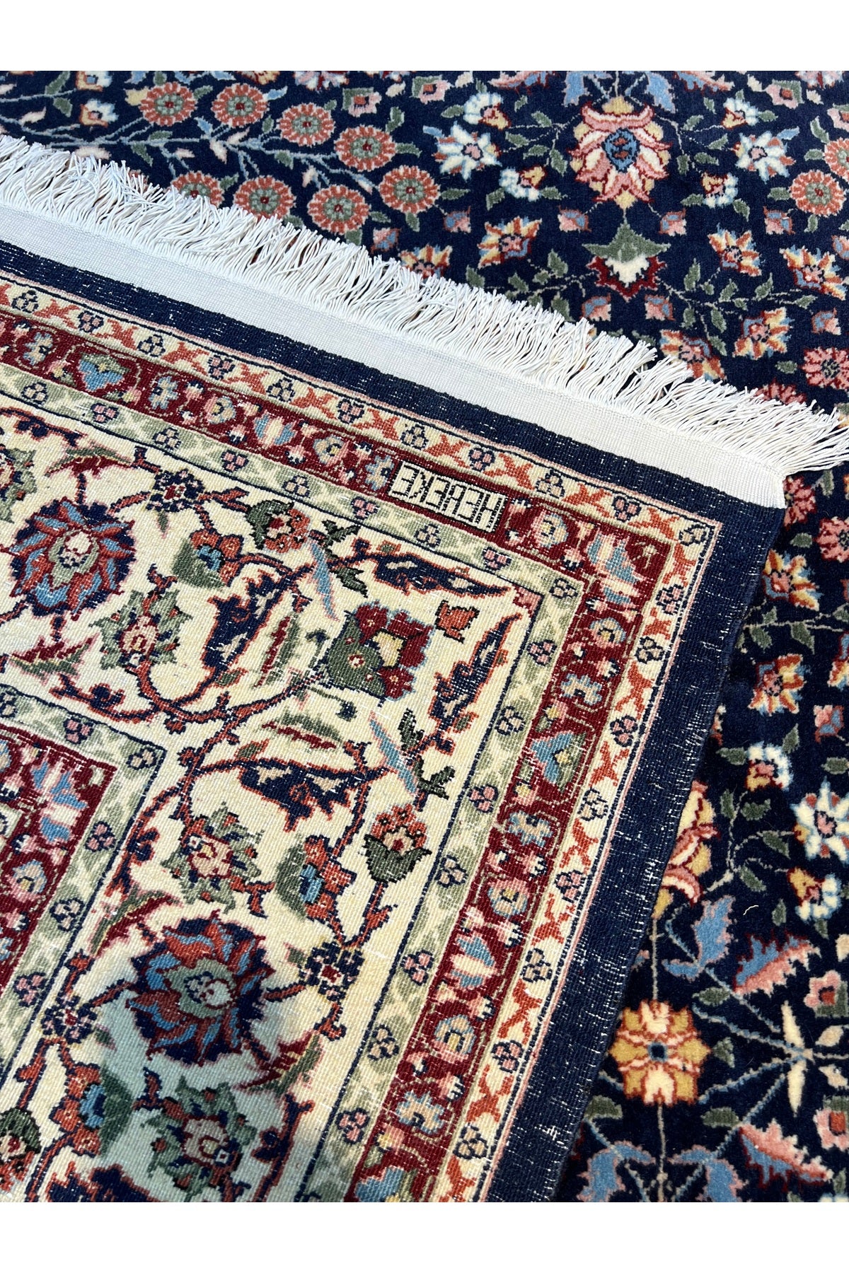 RD RAMAZAN DAG Hand Rug Art Hand-Woven Sumerbank Hereke Rug Signed Seven Mountains Flower Premium Quality Size 265x203 - MALLTURK