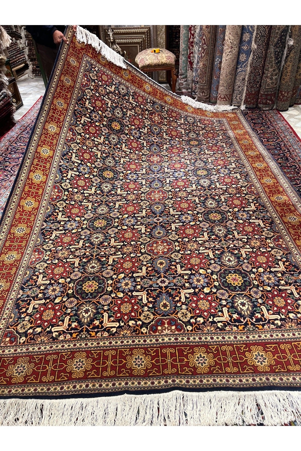 RD RAMAZAN DAG Hand Rug Art Hand-Woven Hereke Rug Kafkas Design Size 300x200 - MALLTURK