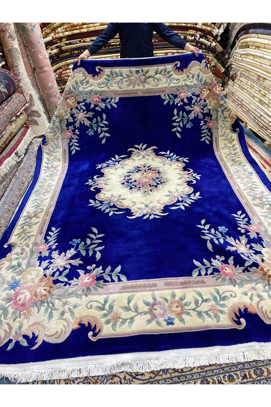 RD RAMAZAN DAG Hand Rug Art Hand-Woven Embossed Chinese Rug Cotton Base Wool Weave Size 330x250 - MALLTURK
