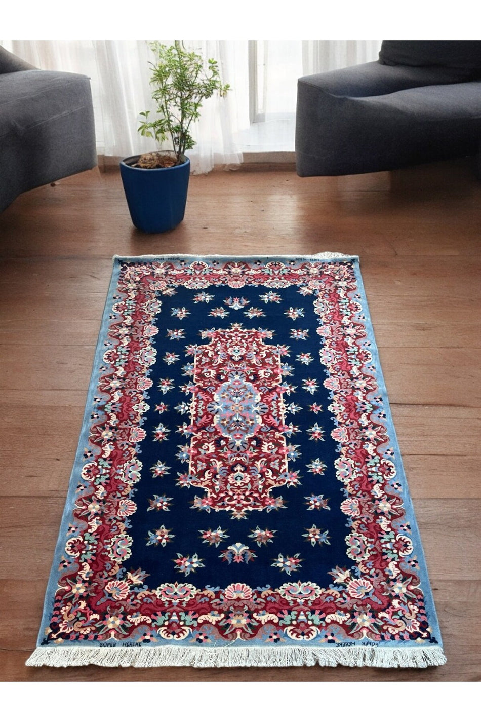 SIRVAN Rug Hand-Woven Hereke Rug - 156x245 - MALLTURK