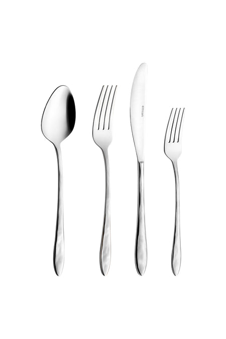 Emsan akasya 24 Piece 6 Place Setting Boxed Flatware Set - MALLTURK