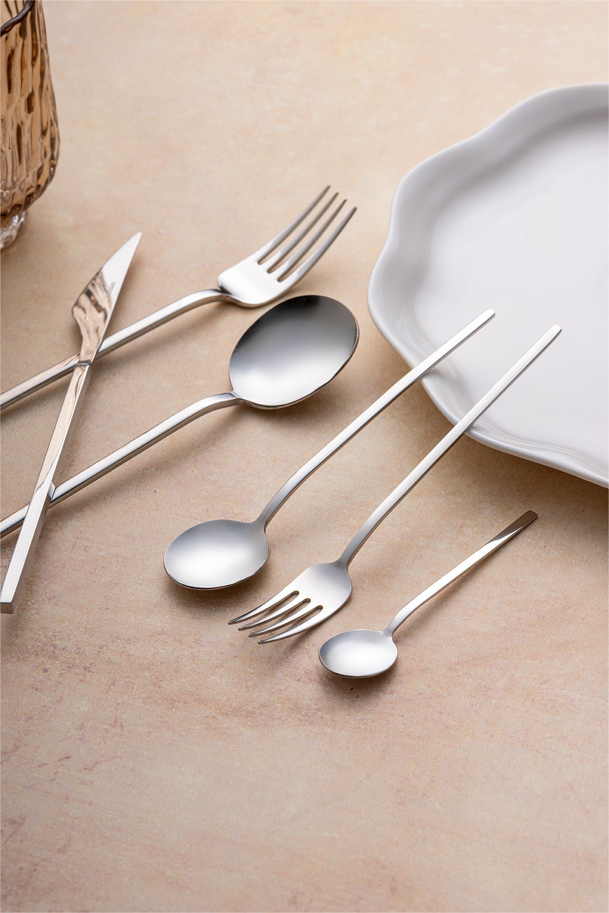 Emsan zeus 36 Piece 6 Place Setting Flatware Set luks Boxed - MALLTURK