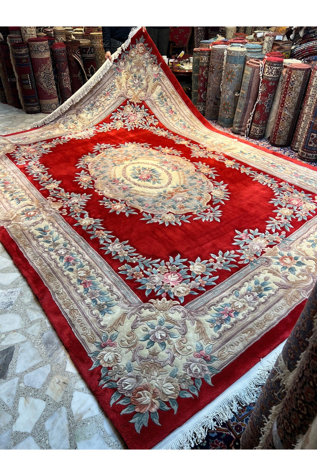 RD RAMAZAN DAG Hand Rug Art Hand-Woven Embossed Chinese Rug Premium Quality Exceptional Bir Urun Size 370x275 - MALLTURK