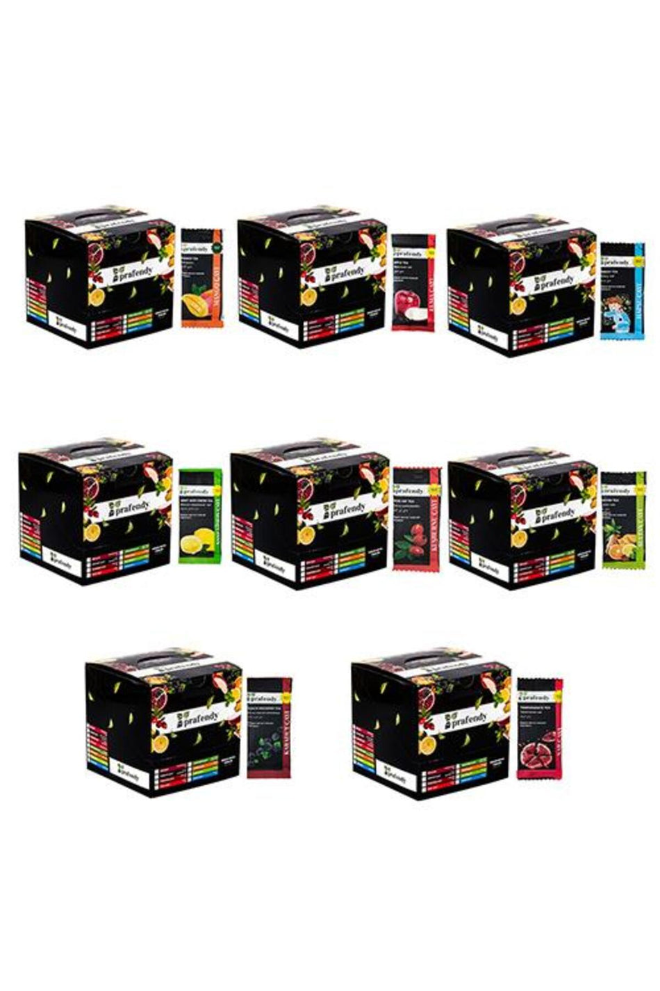 prafendy POMEGRANATE TEA WiTH REAL FRUiT PiECES SiNGLE DRiNK 20 Pcs. x15 GR