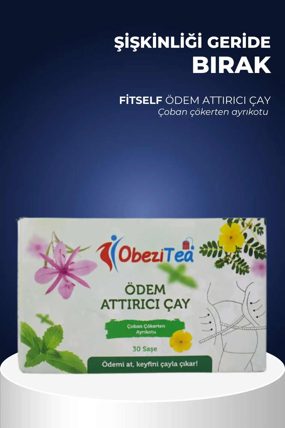 Fitself Schlankheitstee gegen Fettleibigkeit, 30 Beutel | Kräutertee mit Ackerschachtelhalm, Hirtentäschel, Quecke und Weidenröschen