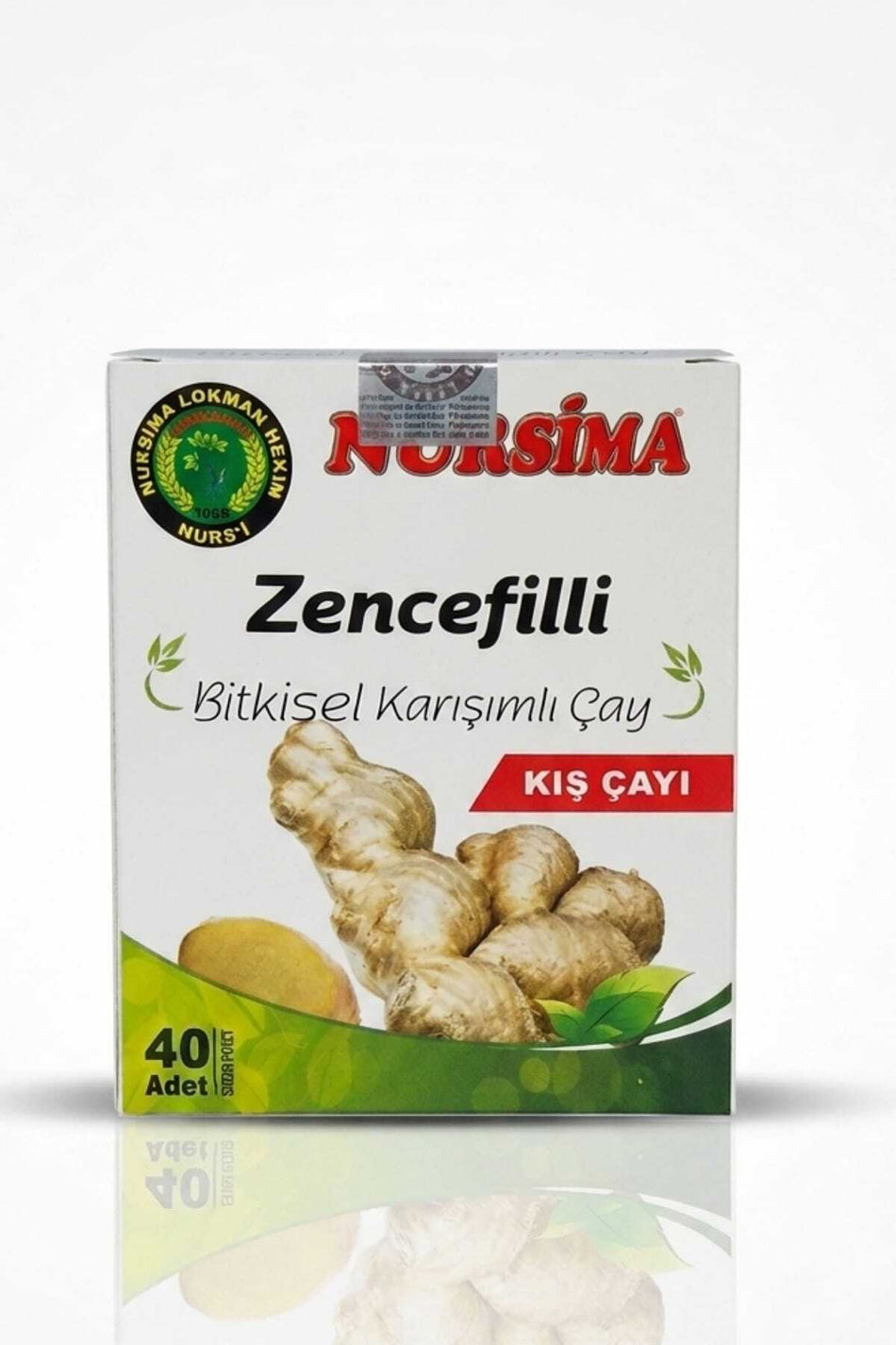 Nursima Ginger Herbal Blend Tea, 40 Filter Bags