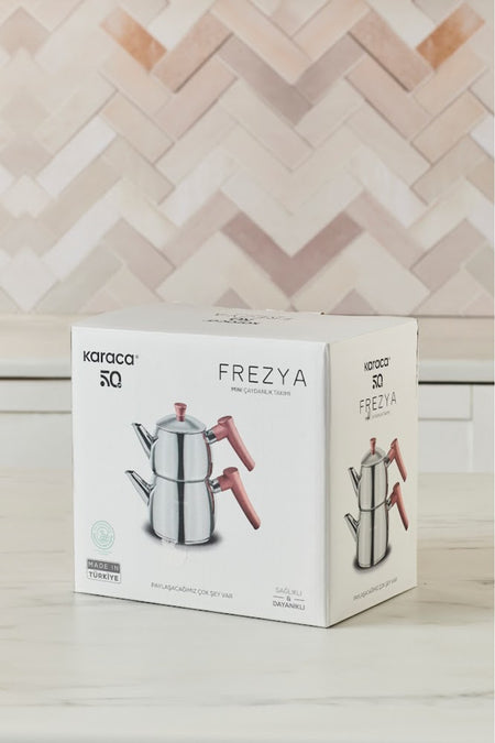 Karaca Frezya induction Base Mini Teapot Set Rose - MALLTURK