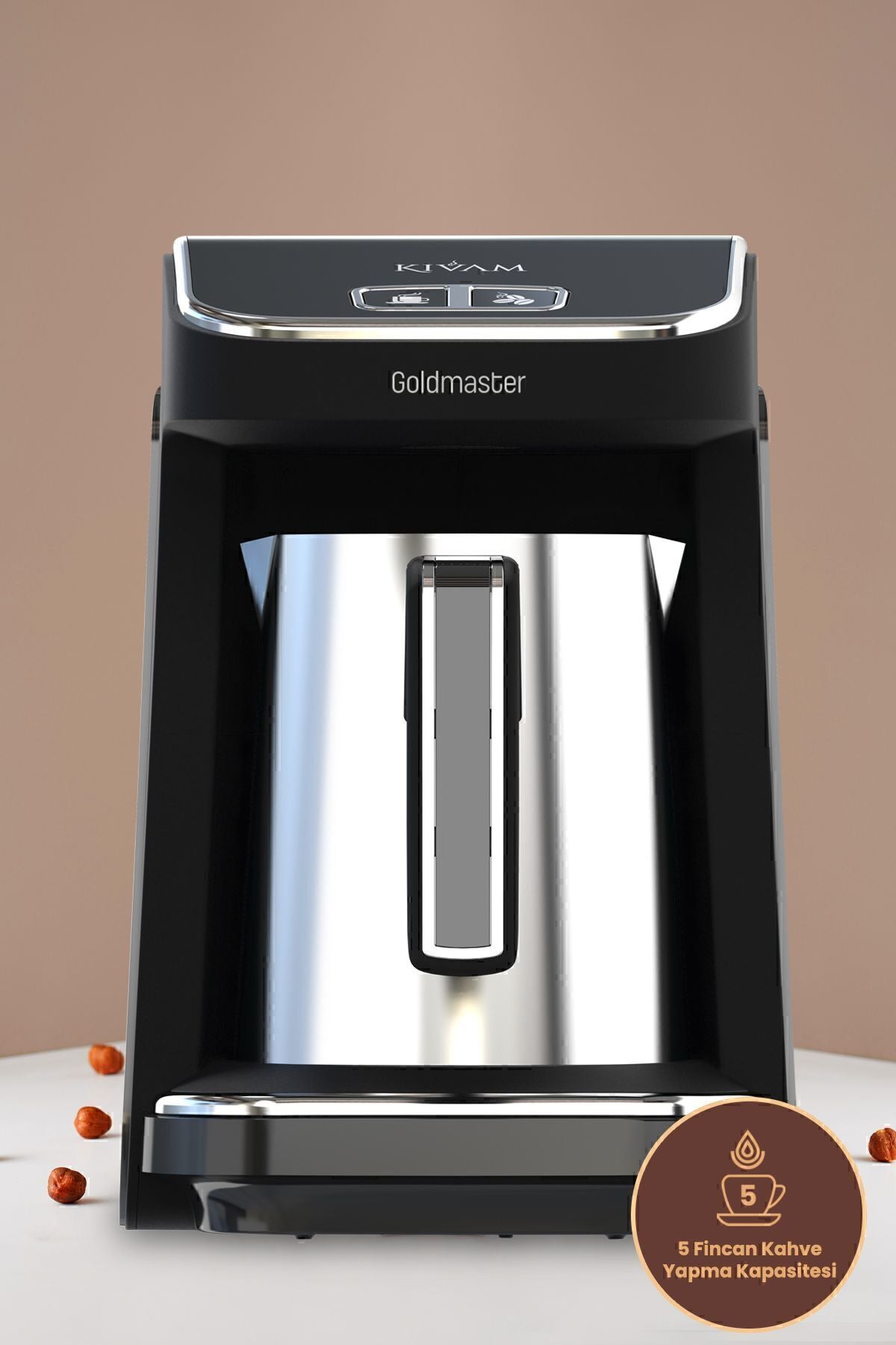 GoldMaster Stainless Steel German Schott Glass Tea Maker and LED illuminated Water Kettle, Stainless Steel Turkish Coffee Maker - MALLTURK