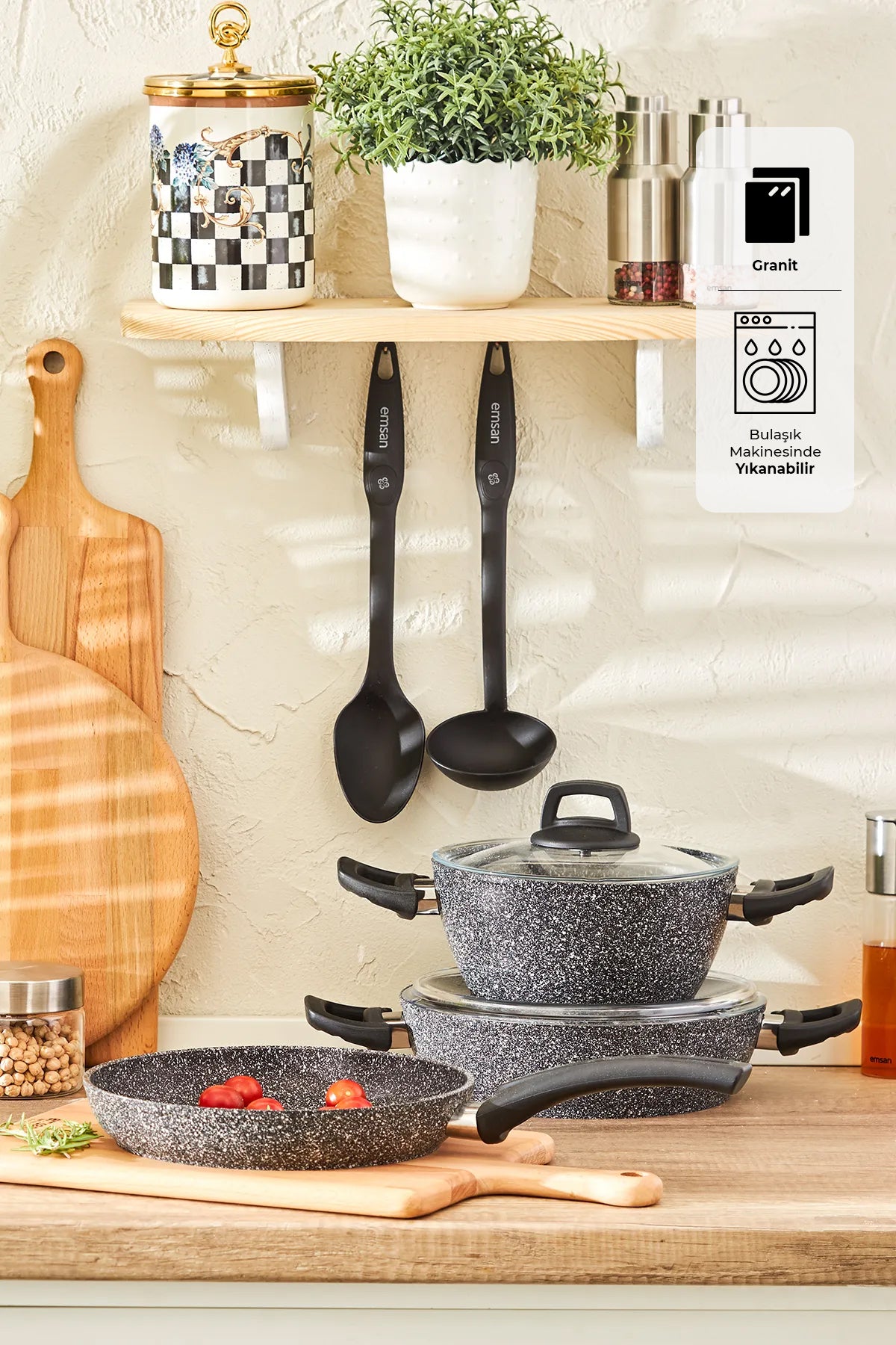 Emsan Luna 7 Piece Cookware Set - MALLTURK