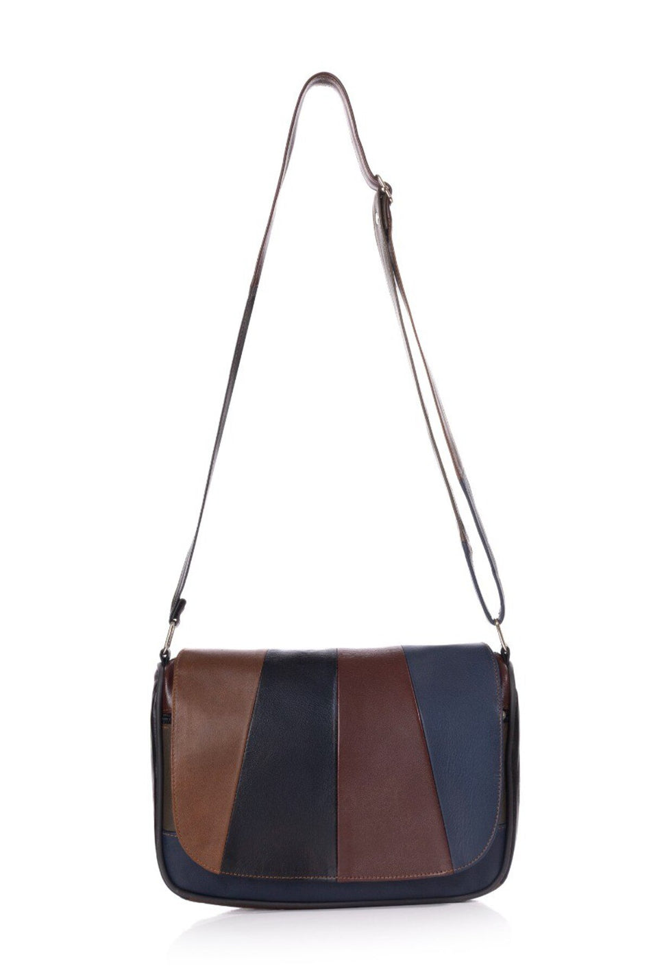 Fubileather Genuine Leather Multi-Pocket Dark Ala Casual Messenger Bag