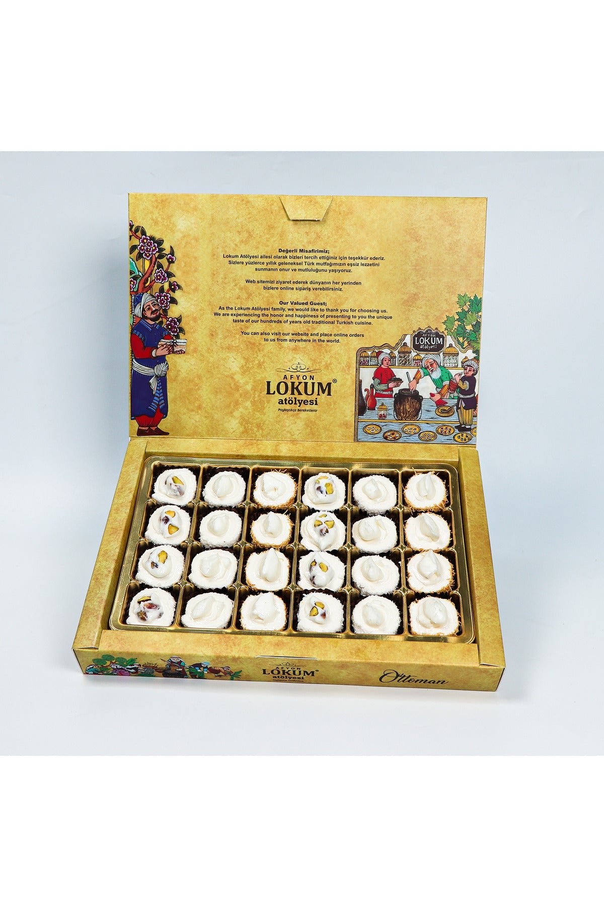 Lokum Atolyesi Cream Flavored Assorted Turkish Delight 500g - MALLTURK