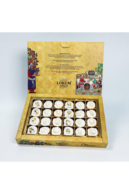 Lokum Atolyesi Cream Flavored Assorted Turkish Delight 500g - MALLTURK