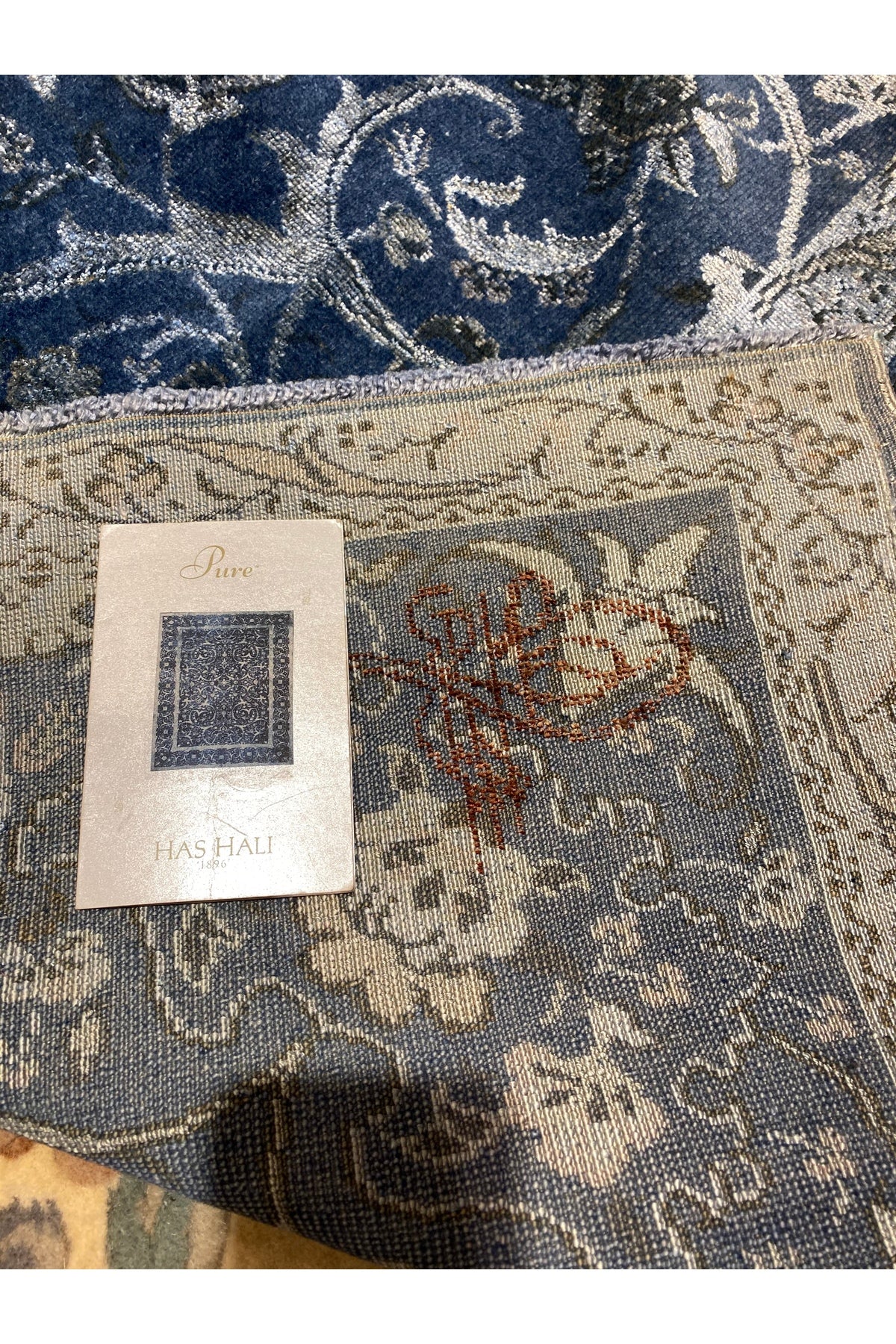 RD RAMAZAN DAG Hand Rug Art Hand-Woven Fine Rug Silk Weave Tughra Kumkapi Pattern 3.13x2.20 - MALLTURK