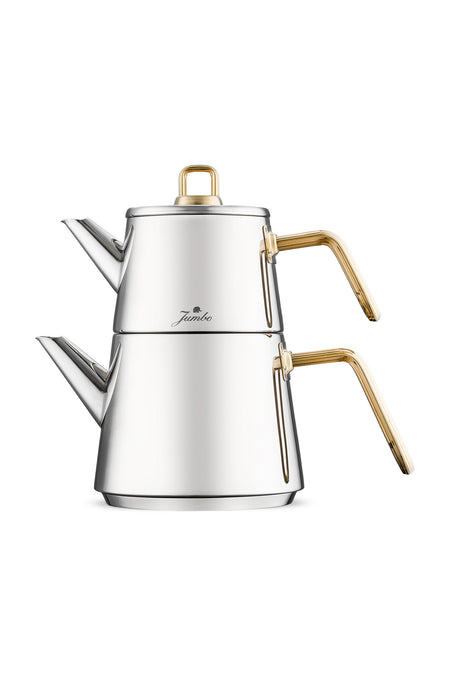 Jumbo Doha Titanium Gold Teapot - MALLTURK