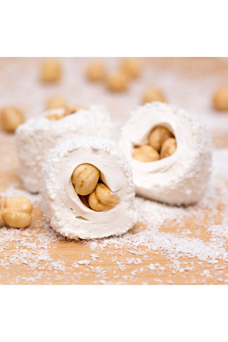 Lokum Atolyesi Sultan Style Hazelnut Rolled Turkish Delight 500g - MALLTURK