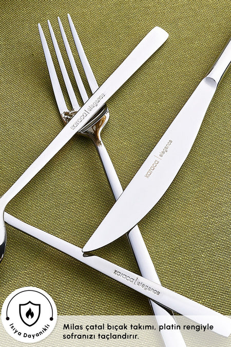 Karaca milas 6 Place Setting 24 Piece Flatware Set - MALLTURK
