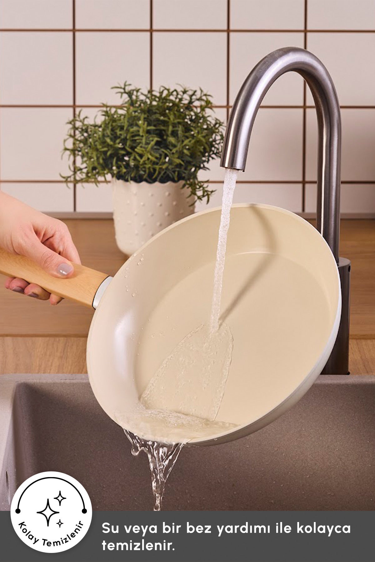 Karaca x Refika Swiss Crystal Almond Induction Compatible Saute Pan