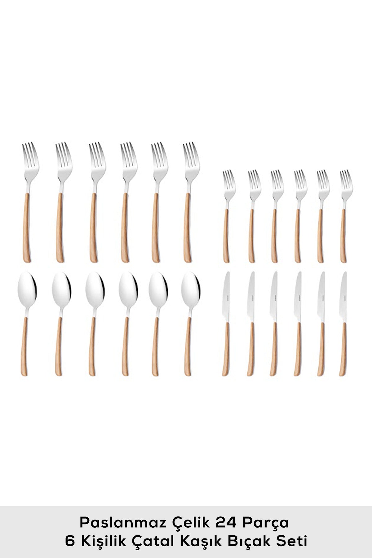 Karaca melia 24 Piece 6 Place Setting Flatware Set - MALLTURK