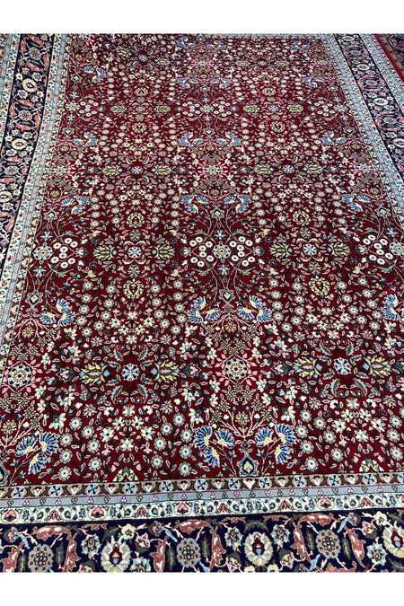 RD RAMAZAN DAG Hand Rug Art Hand-Woven Sumerbank Hereke Rug Signed Seven Mountains Flower Premium Quality Size 303x203 - MALLTURK