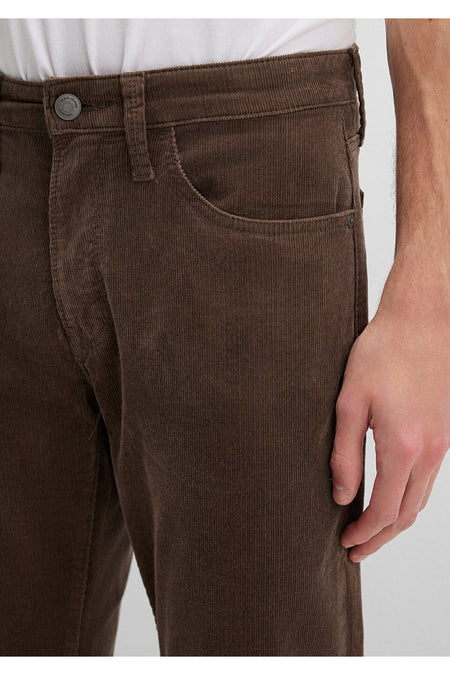 Mavi Marcus Brown Velvet Trousers 0035135666 - MALLTURK