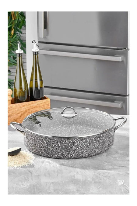 Tac Ultra Granite Kulplu Shallow Pot - MALLTURK