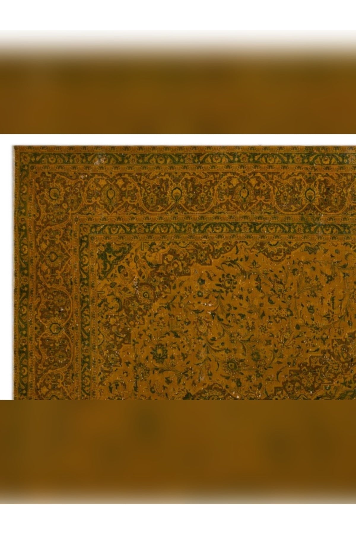 Apex Rug Distressed Vintage Rug XLarge Hand-Woven Natural Yellow 24555 305 x 413 cm - MALLTURK