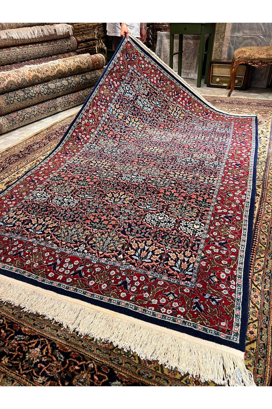 RD RAMAZAN DAG Hand Rug Art Hand-Woven Hereke Rug Karpuzlu Design Size 246x160