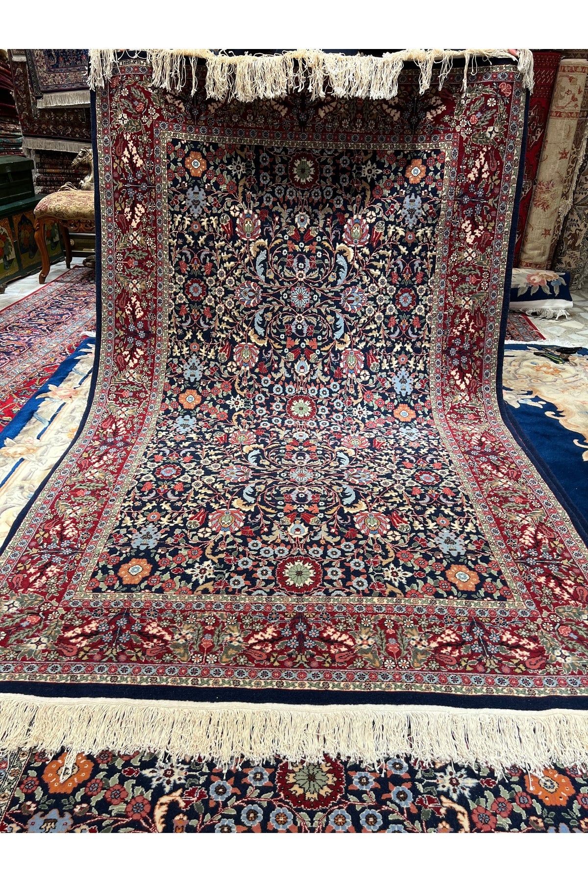 RD RAMAZAN DAG Hand Rug Art Hand-Woven Hereke 100.Anniversary Series Lalezar Design Size 250x160 - MALLTURK