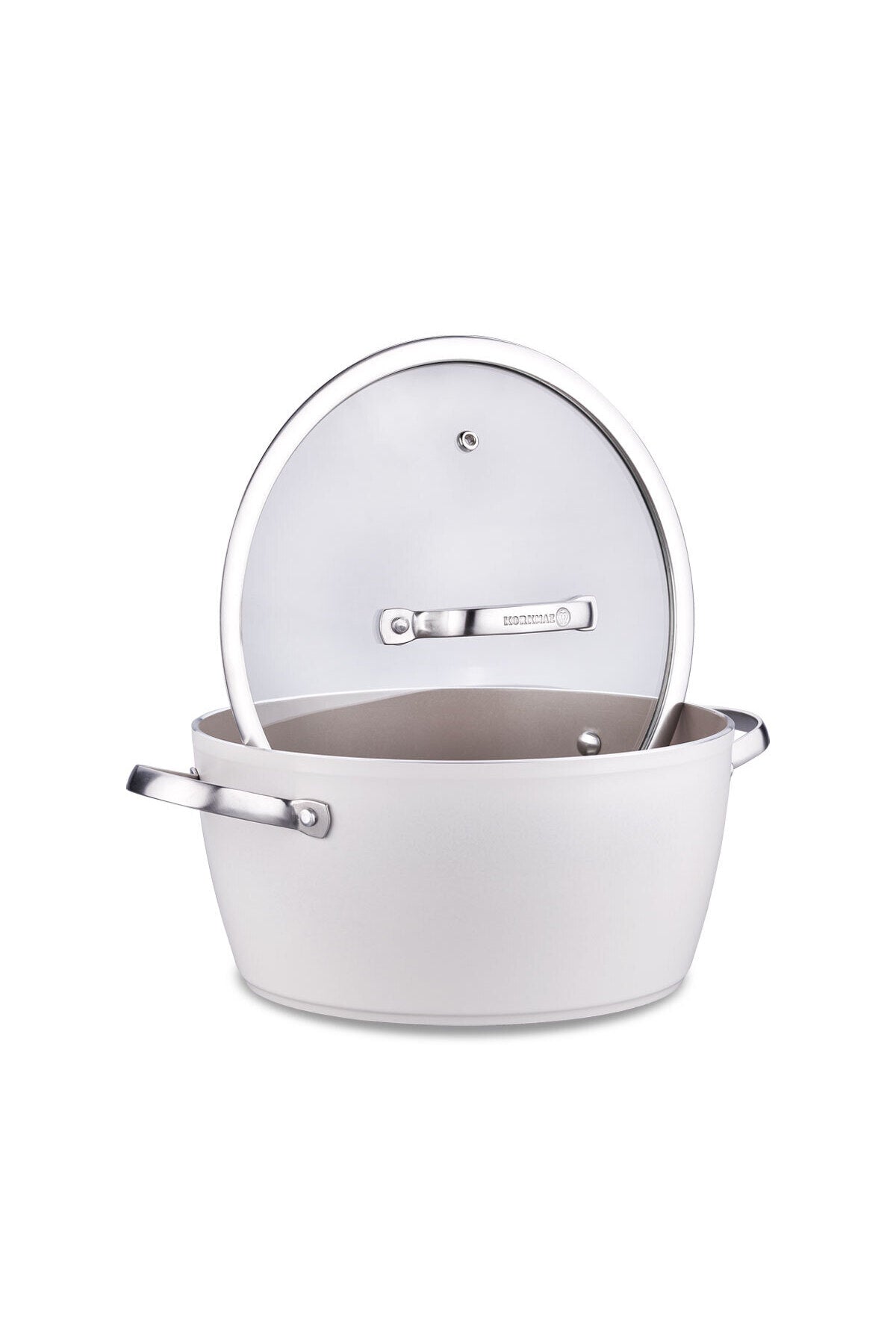 KORKMAZ Nea Sera 7 Piece Vanilya Cookware Set