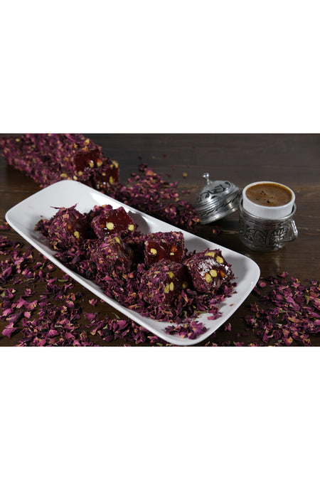 ALTINYAYLA Turkish Delight Pomegranate Flavored Pistachio Rose Petal Turkish Delight 1kg - MALLTURK