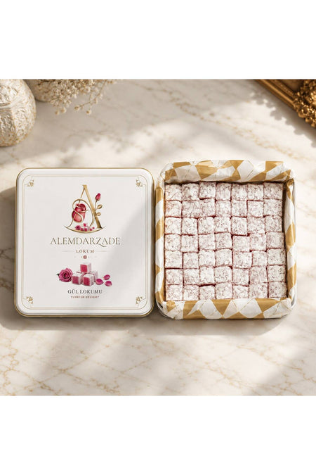 ALEMDARZADE Rose Turkish Delight 750g - MALLTURK