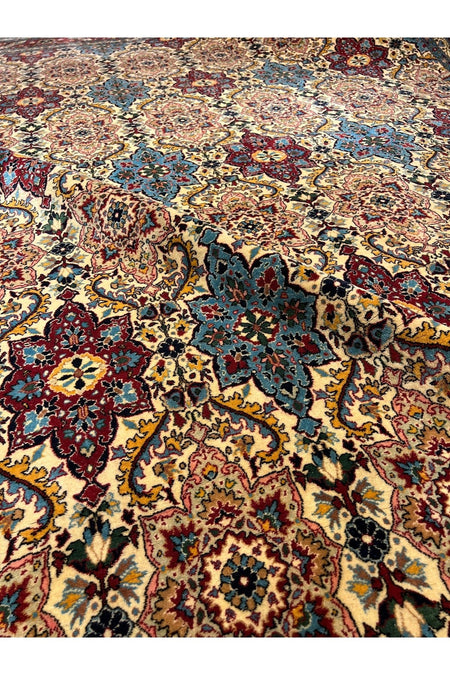 RD RAMAZAN DAG Hand Rug Art Hand-Woven Hereke Rug Star Pattern Design Sumerbank Weave Size 330x240 - MALLTURK