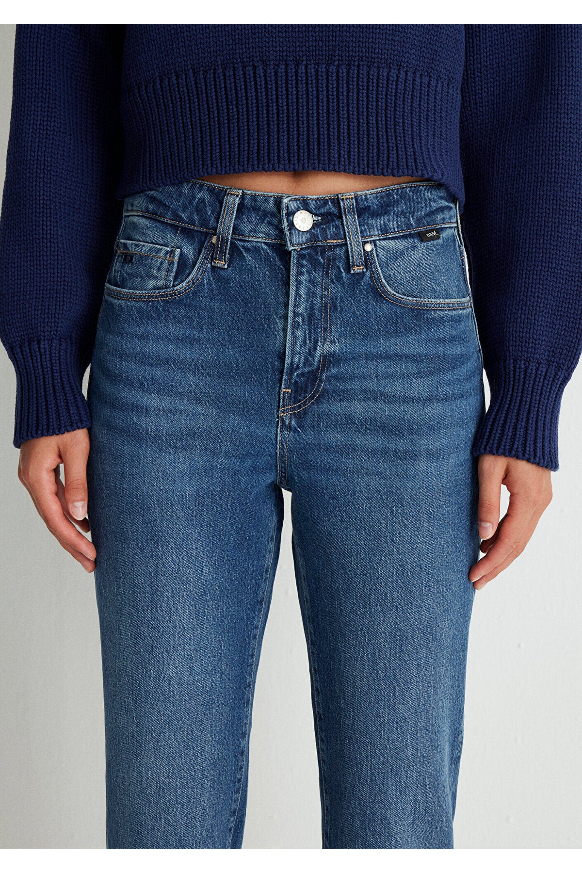 Cindy Classic Denim Shaded Dark Mavi Jeans 100277-87925 - MALLTURK