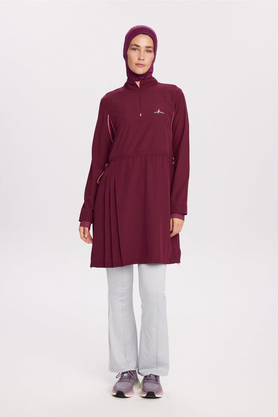Hasema Active H-Per Fit Purple Modest Tennis Top ACT-43