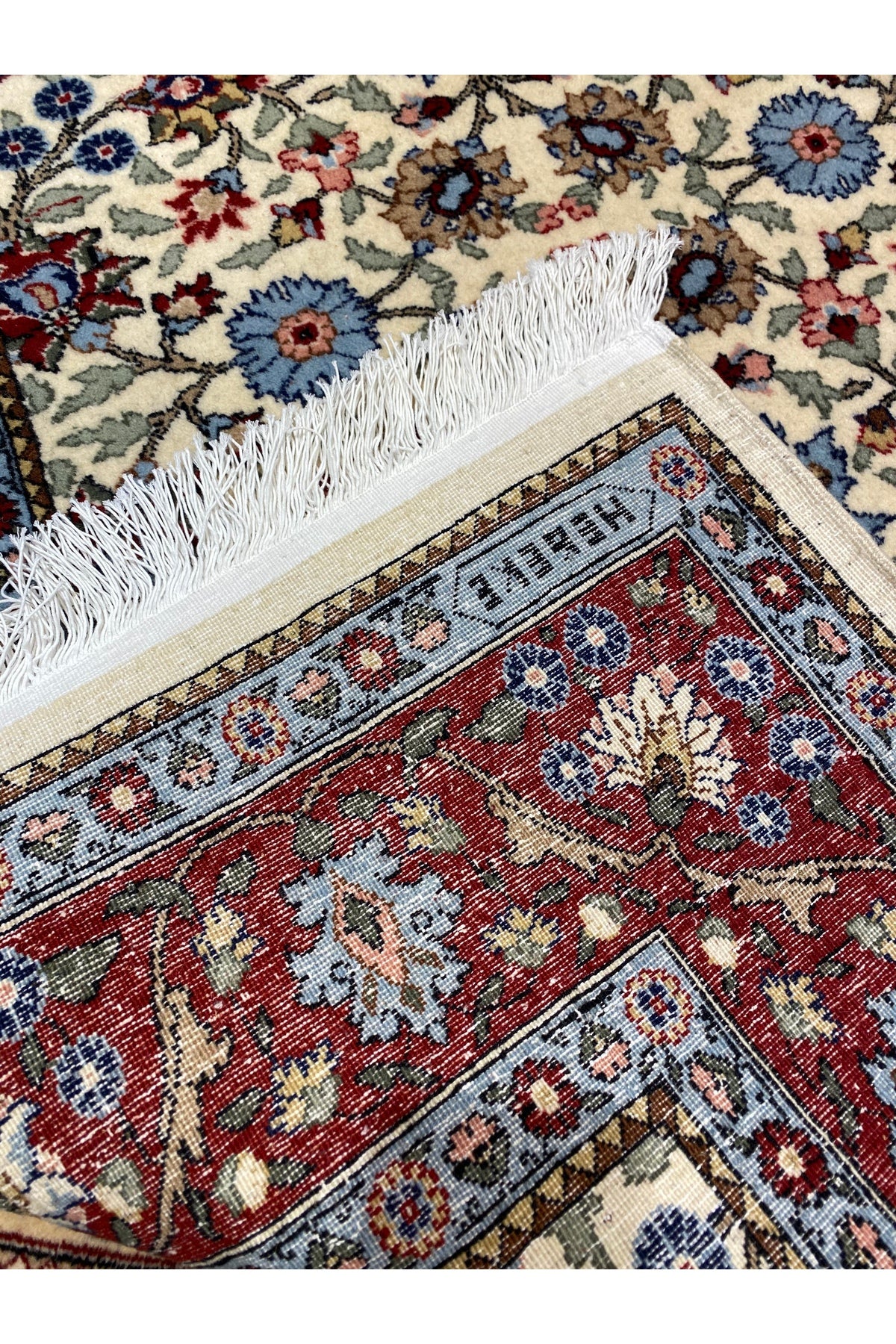 RD RAMAZAN DAG Hand Rug Art Hand-Woven Sumerbank Hereke Rug Lalezar Design Size 250x153