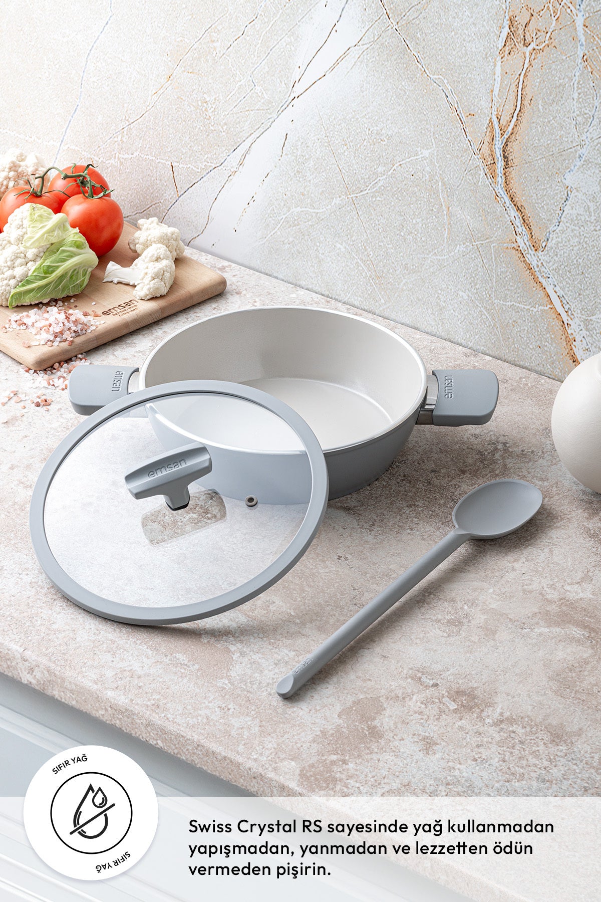 Emsan Swiss Cyrstal RS Saute Pan