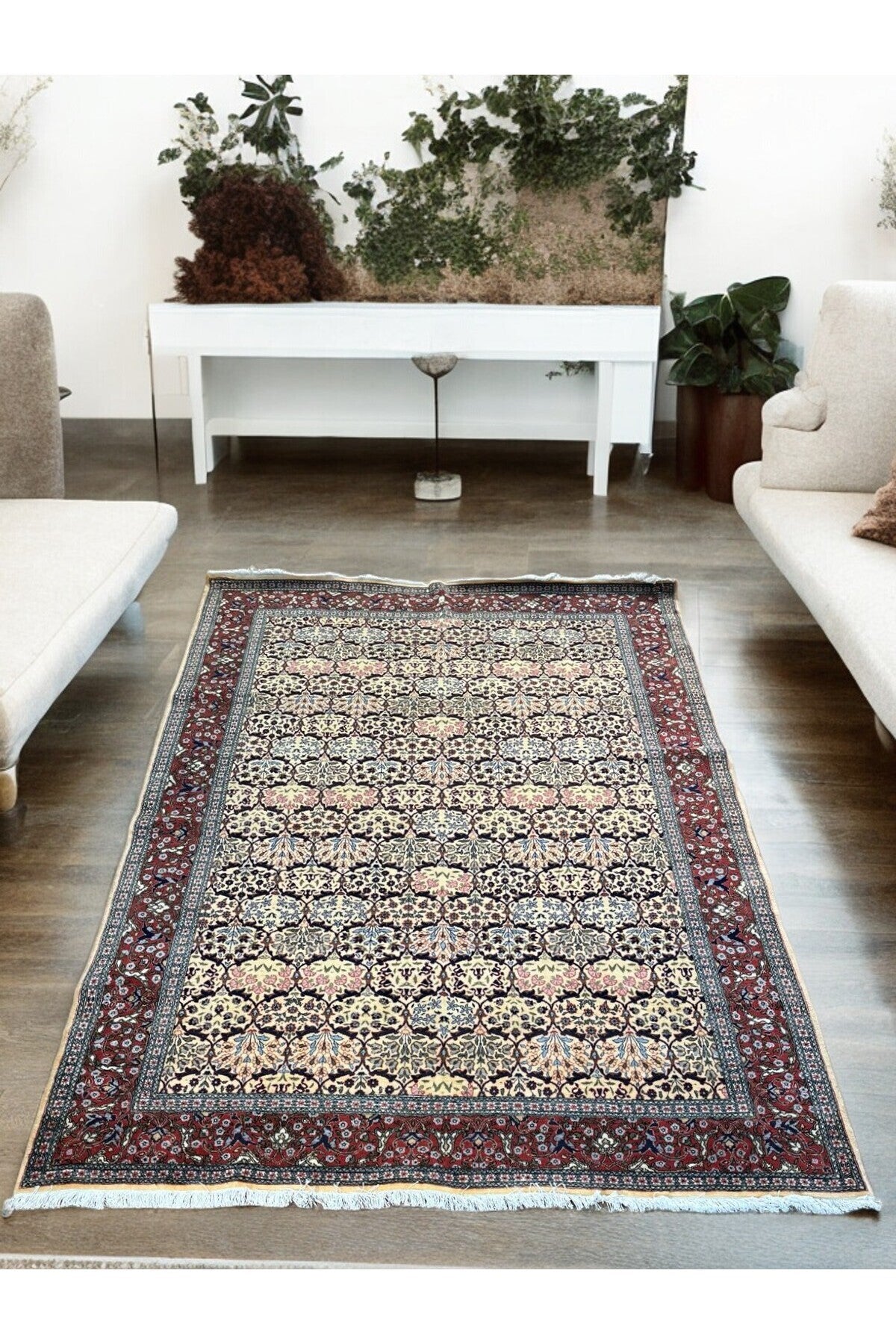 SIRVAN Rug Hand-Woven Hereke Rug - 200x274 - MALLTURK