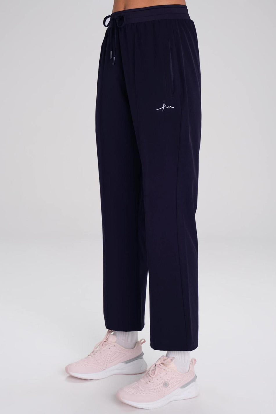 Hasema Active Spanish Flare Leg Navy Blue Sports Pants Tracksuit Bottoms ACT-2