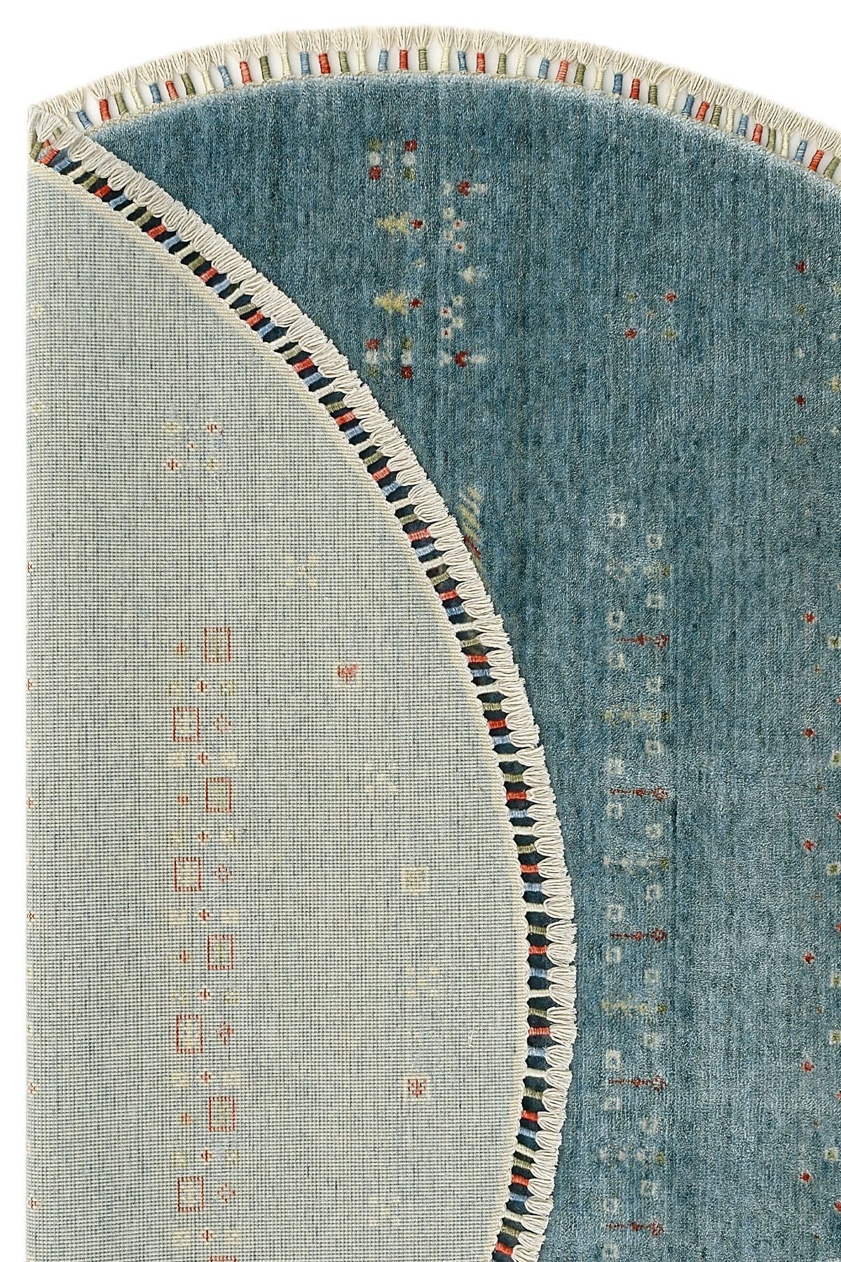 Cool Hali Galata 06 Blue Carpet Living Room Carpet Bohemian Scandinavian Carpet Bamboo Carpet Handwoven Round Hallway Carpet - MALLTURK
